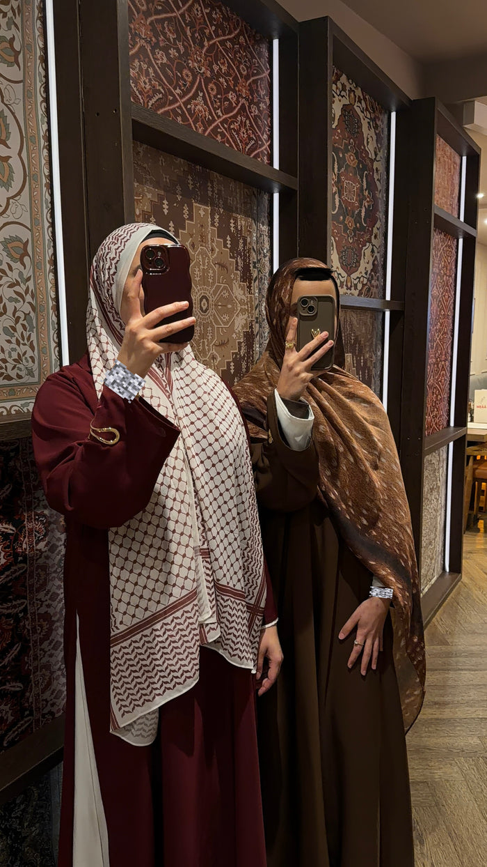 Brown NARA coord set | Ramadhan | Eid | Modest Coord set | Abaya and slip dress |