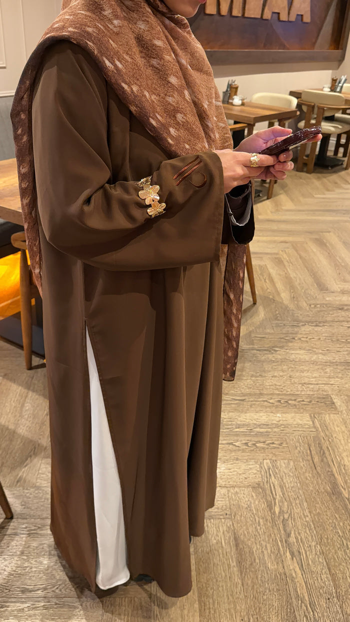 Brown NARA coord set | Ramadhan | Eid | Modest Coord set | Abaya and slip dress |