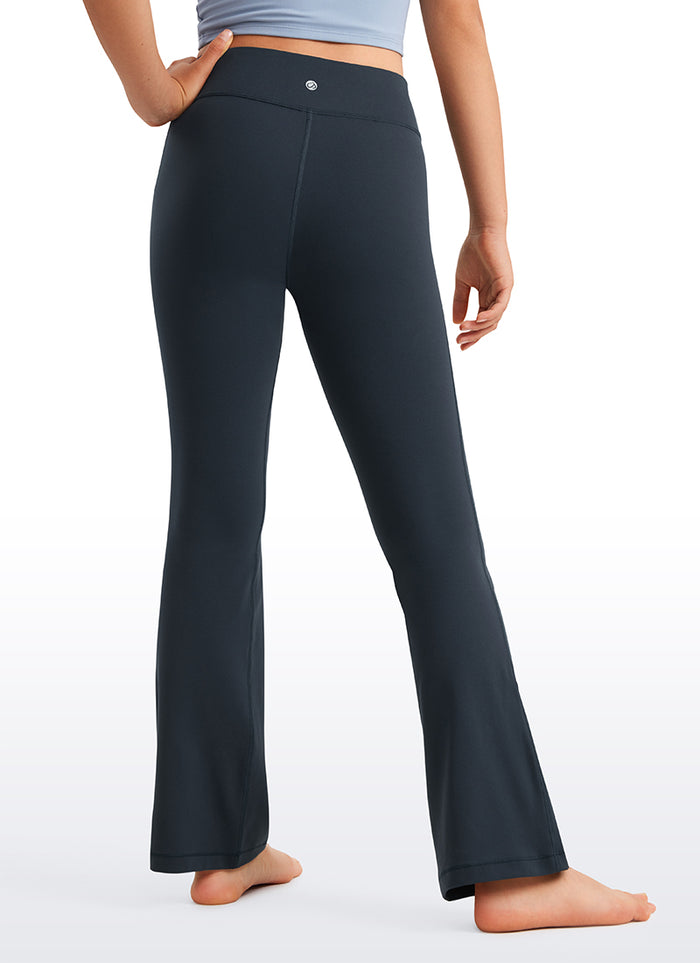 CRZ YOGA Girl's Active Sports Yoga Lounge Butterluxe Flare Leggings True Navy
