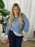 Callie Knit Jumper- Denim