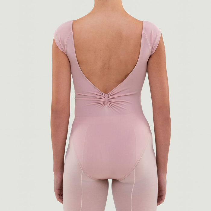Cap Sleeve Pinch Leotard ANTIQUE ROSE