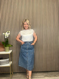 Catty Denim Skirt (Blue)