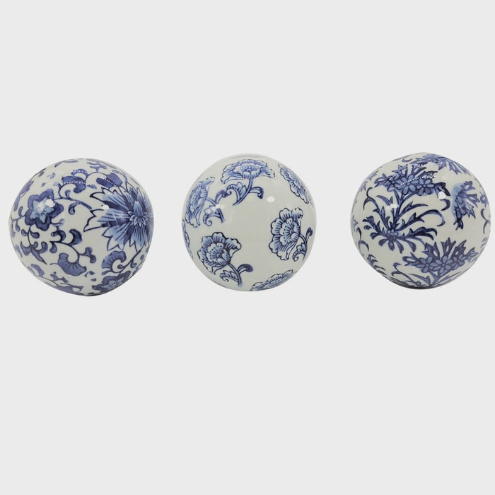 Ceramic Chinoiserie Vase Filler Ball Home Decor