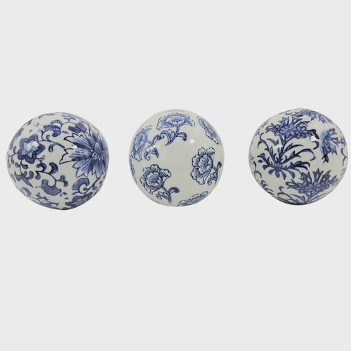 Ceramic Chinoiserie Vase Filler Ball Home Decor