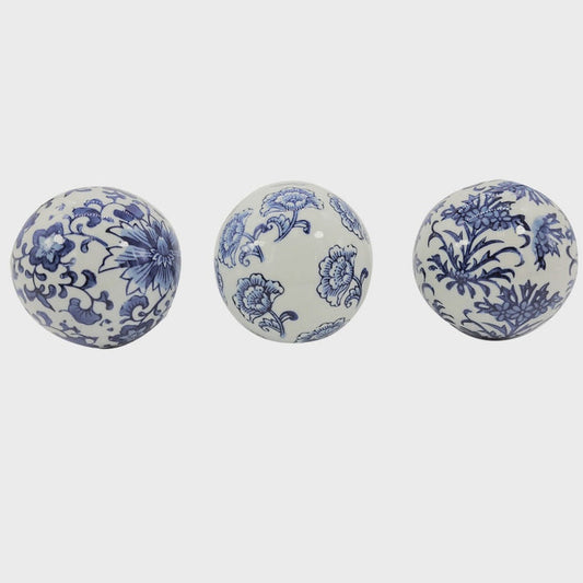 Ceramic Chinoiserie Vase Filler Ball Home Decor
