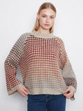 Charlie B High Neck Multicolor Knit Sweater