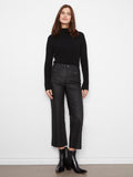 Charlie B Wax Twill Flare Leg Pants in Black
