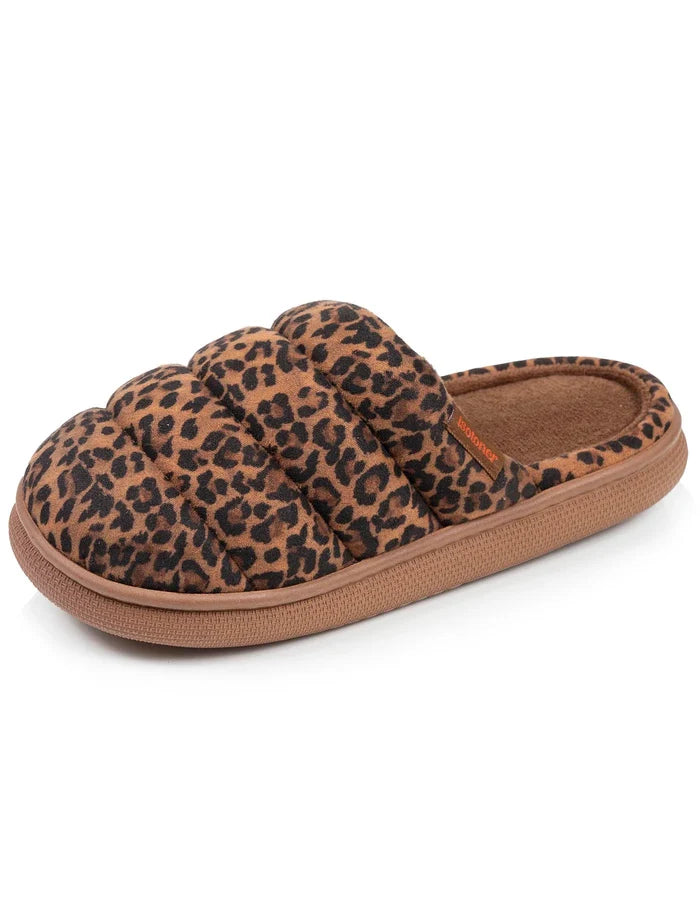 Chaussons mules Femme BLOUP Léopard camel