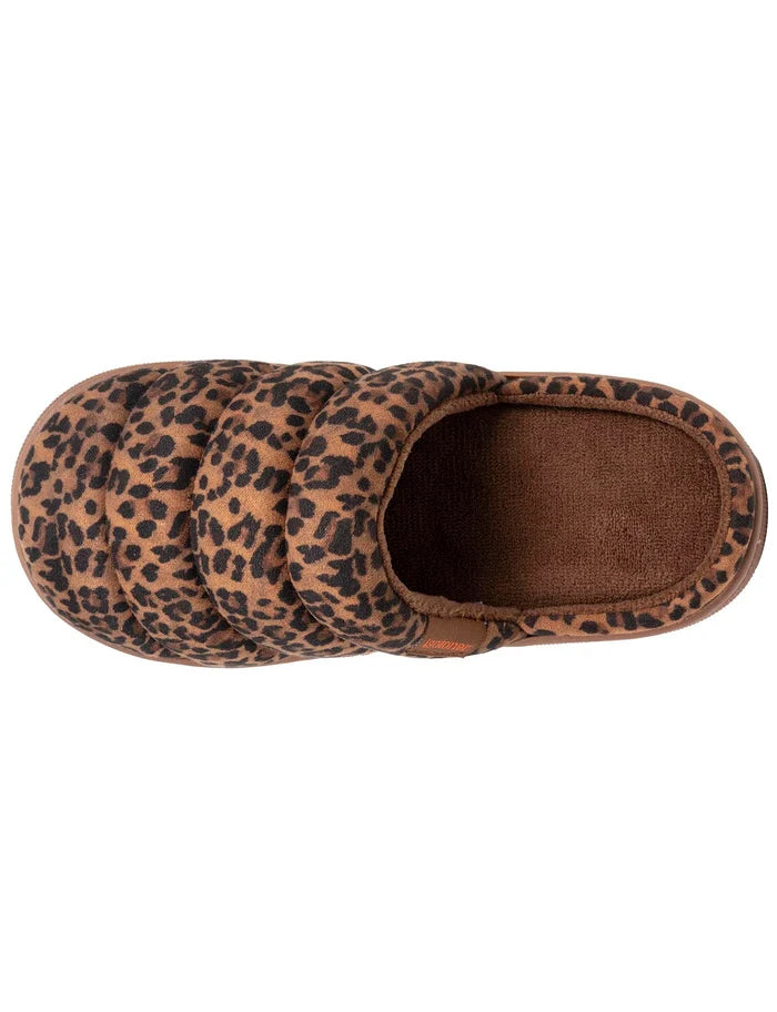 Chaussons mules Femme BLOUP Léopard camel