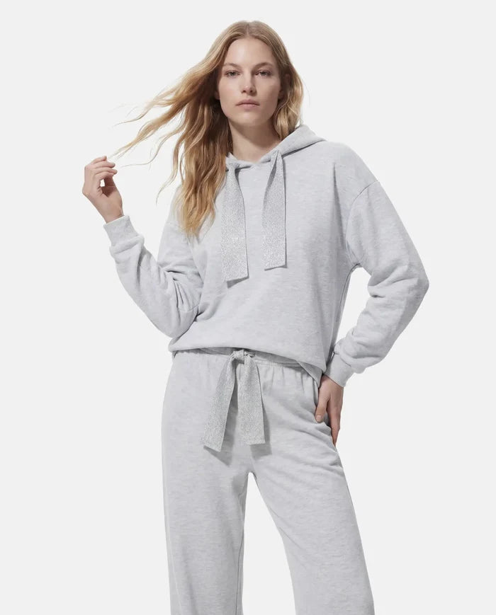 Chilli Glitter Hoodie (Light Grey/Melange)