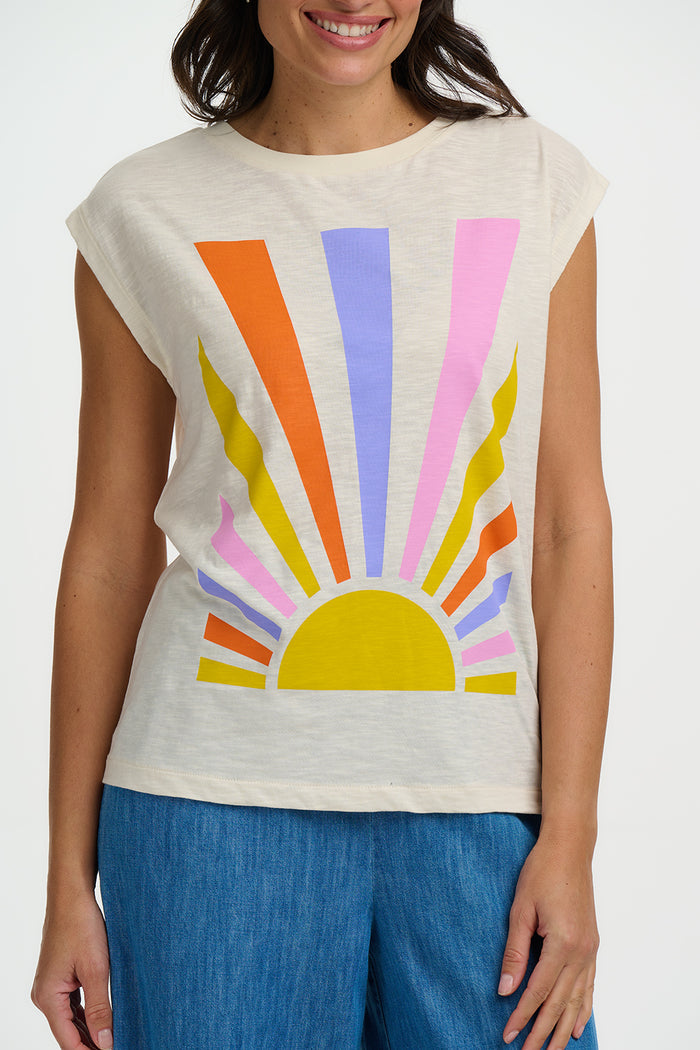 Chrissy Tank T-Shirt (Cream)