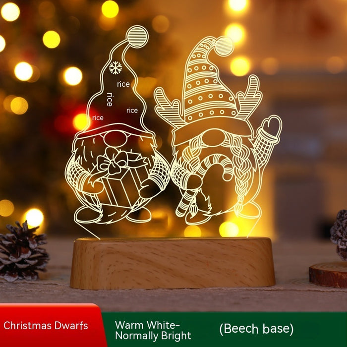 Christmas LED Night Light – 3D Acrylic Holiday Lamp