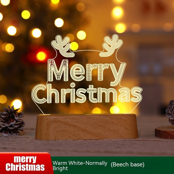 Christmas LED Night Light – 3D Acrylic Holiday Lamp