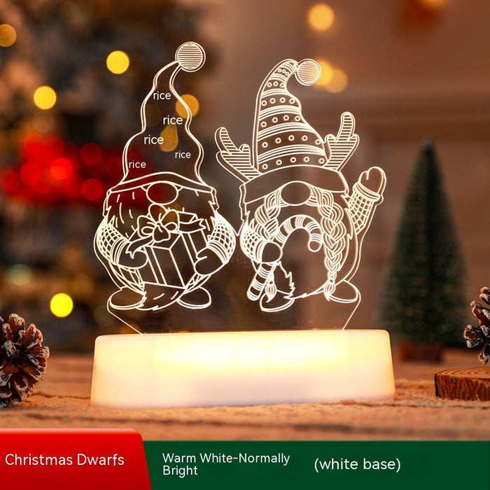 Christmas LED Night Light – 3D Acrylic Holiday Lamp