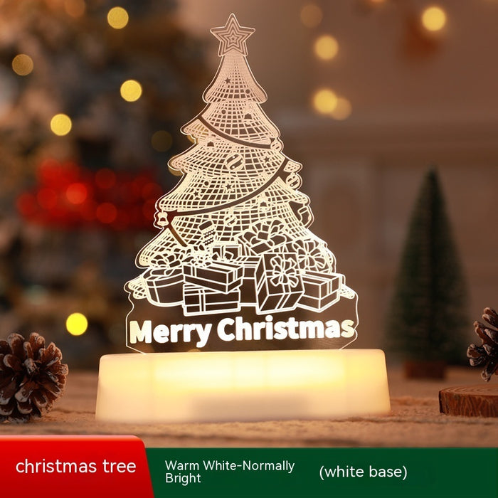 Christmas LED Night Light – 3D Acrylic Holiday Lamp