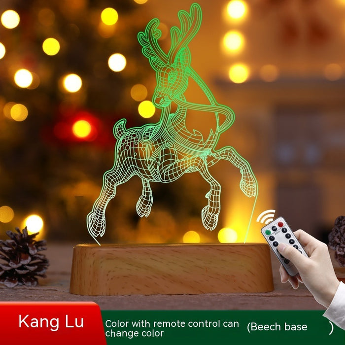 Christmas LED Night Light – 3D Acrylic Holiday Lamp