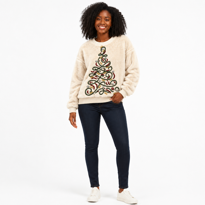 Christmas Sweatshirt Womens 3D Print Cozy Gift Pullover