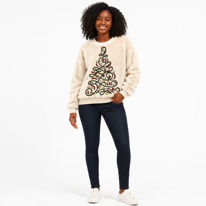 Christmas Sweatshirt Womens 3D Print Cozy Gift Pullover