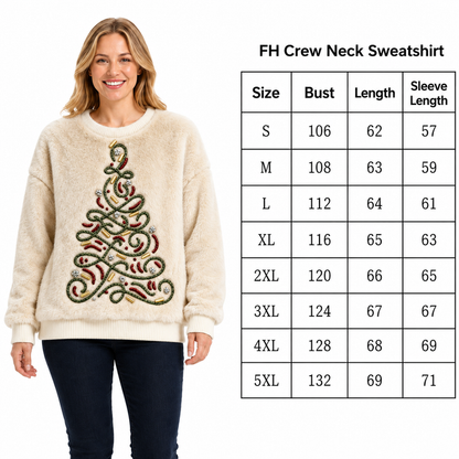 Christmas Sweatshirt Womens 3D Print Cozy Gift Pullover