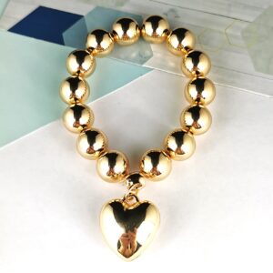 Chunky Heart Bracelet- Gold