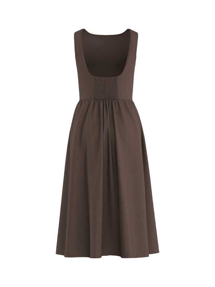 Ciara Midi Dress (Chocolate Brown)
