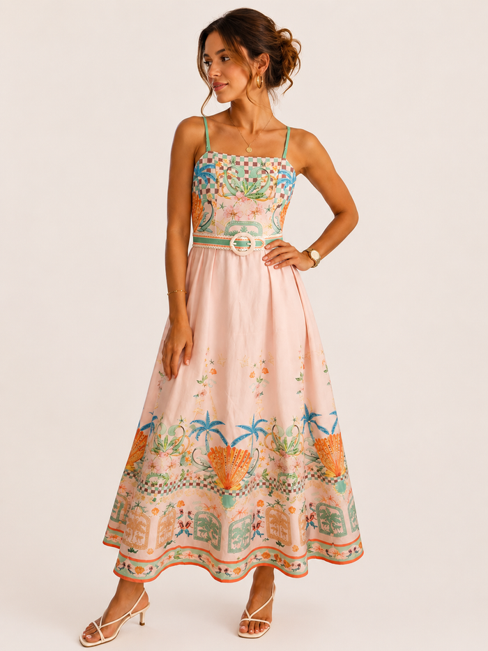 Clodagh Maxi Dress (Pink/Multi)