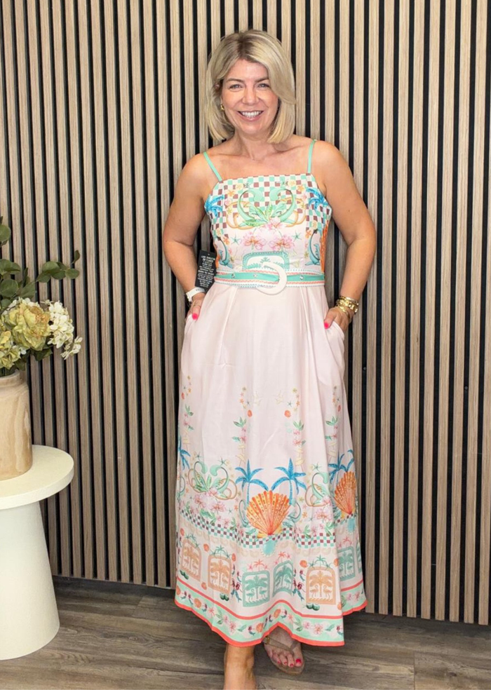 Clodagh Maxi Dress (Pink/Multi)