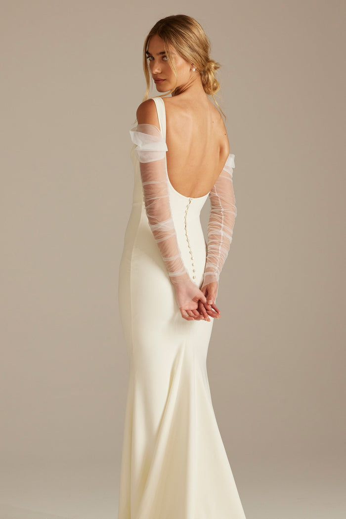 Tulle Wedding Dress Sleeves paired with Grace Wedding Dress