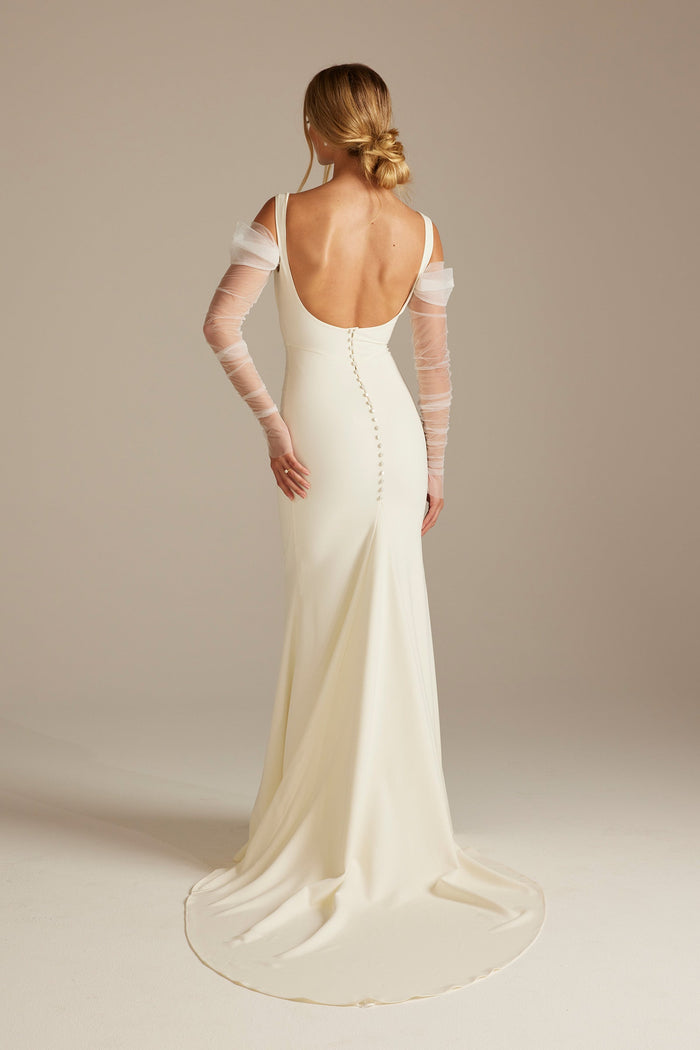 Tulle Wedding Dress Sleeves paired with Grace Wedding Dress