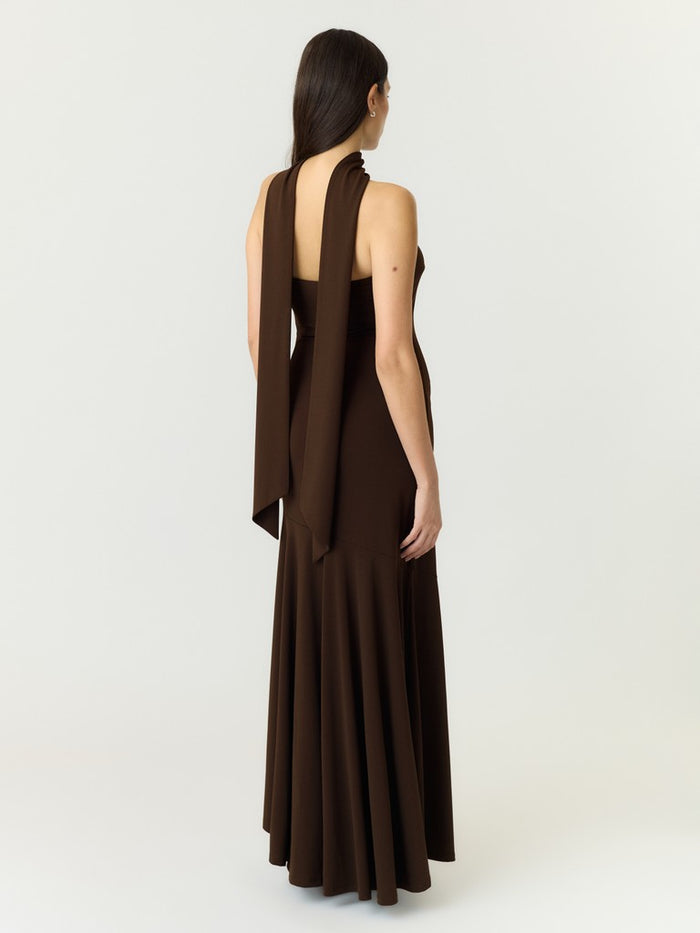 Dita Bandeau Maxi Dress (Coffee Bean)