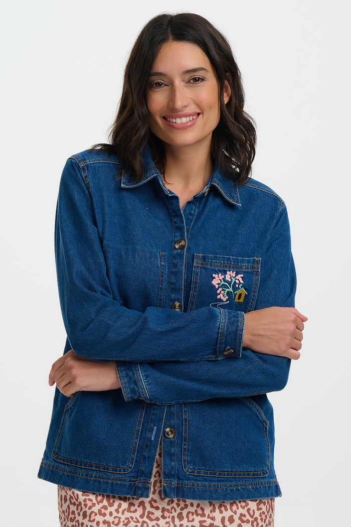 Dita Denim Jacket (Deep Indigo)