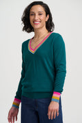 Doris Jumper (Teal/Rainbow)