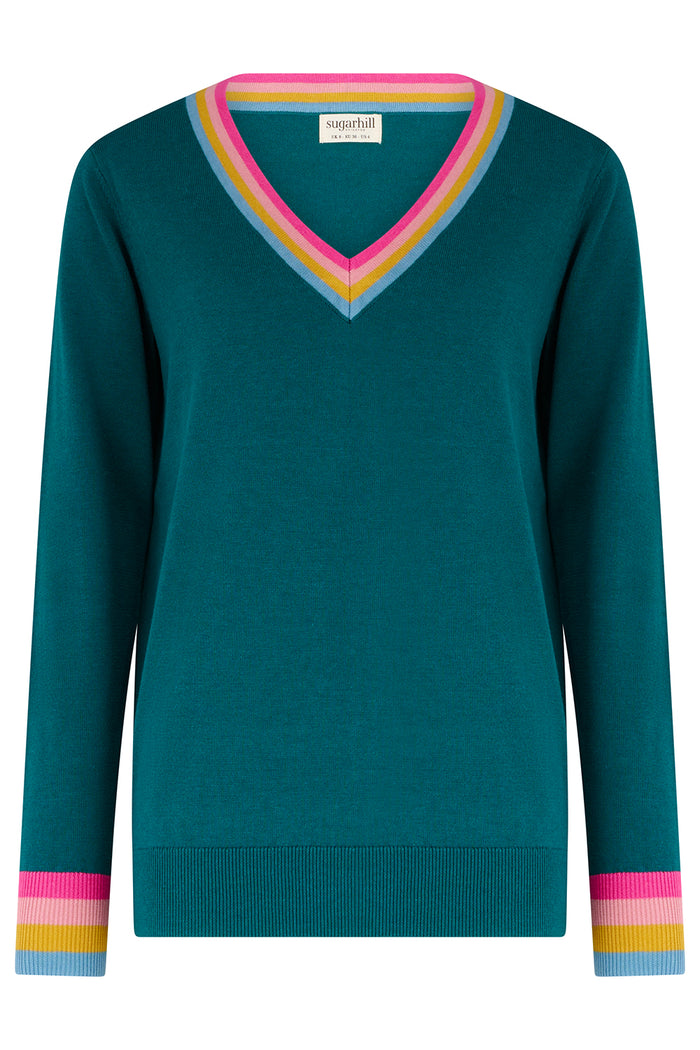 Doris Jumper (Teal/Rainbow)