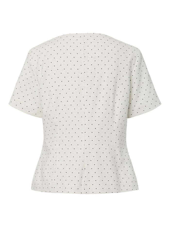 Dottie Blazer Top (White/Black)