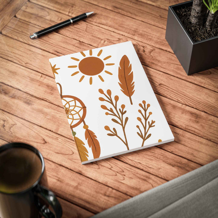 Dreamcatcher notebook with A5 softcover for journaling, class notes, travel records, planning and organized everyday writing.