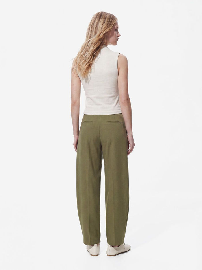 Ellie Barrel Leg Pants (Sphagnum)