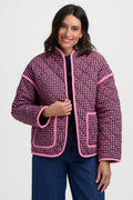 Elowen Quilted Jacket (Rose/Gingham)