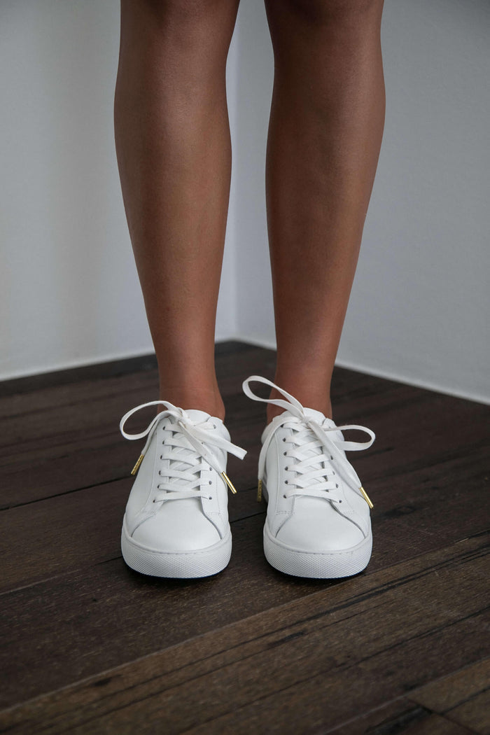 Grace Loves Lace Essential White Leather Sneaker