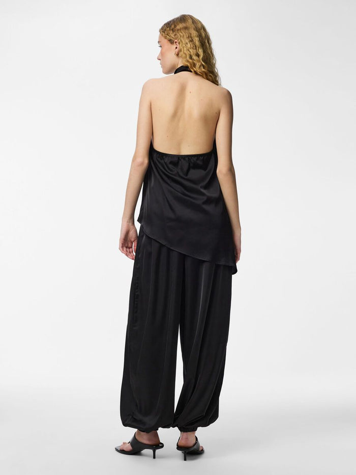 Festa Satin Balloon Pants (Black)