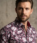 Floral Printed Pure Cotton Shirt with Matching Handkerchief