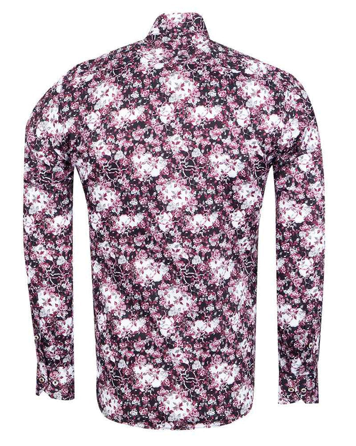 Floral Printed Pure Cotton Shirt with Matching Handkerchief-Makrom