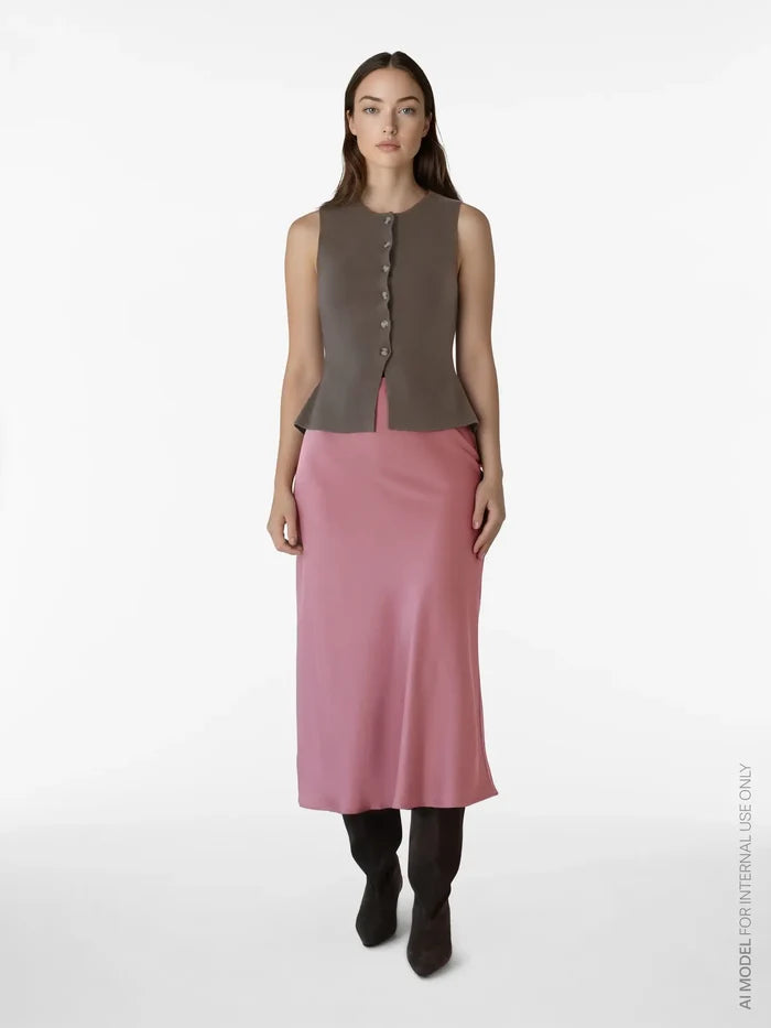 Gail Knit Waistcoat (Falcon/Melange)