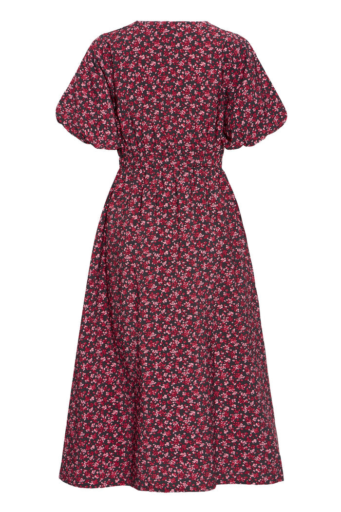 Gill Midi Dress (Black/Pink)