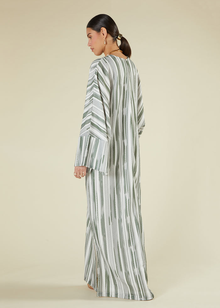 Green & Grey Crochet Kaftan