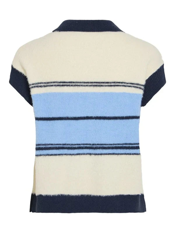 Hally Knit Top (Birch/Blue)