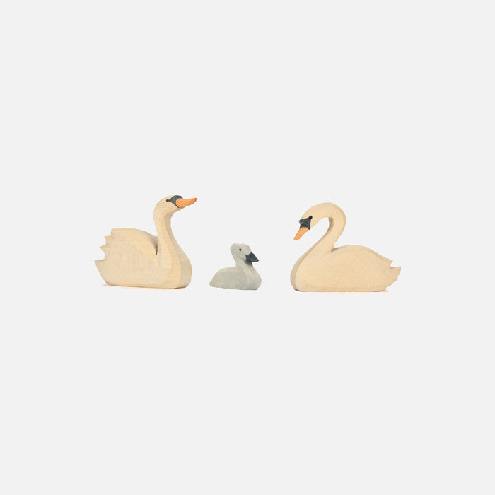 Handcrafted Wooden Small Swan