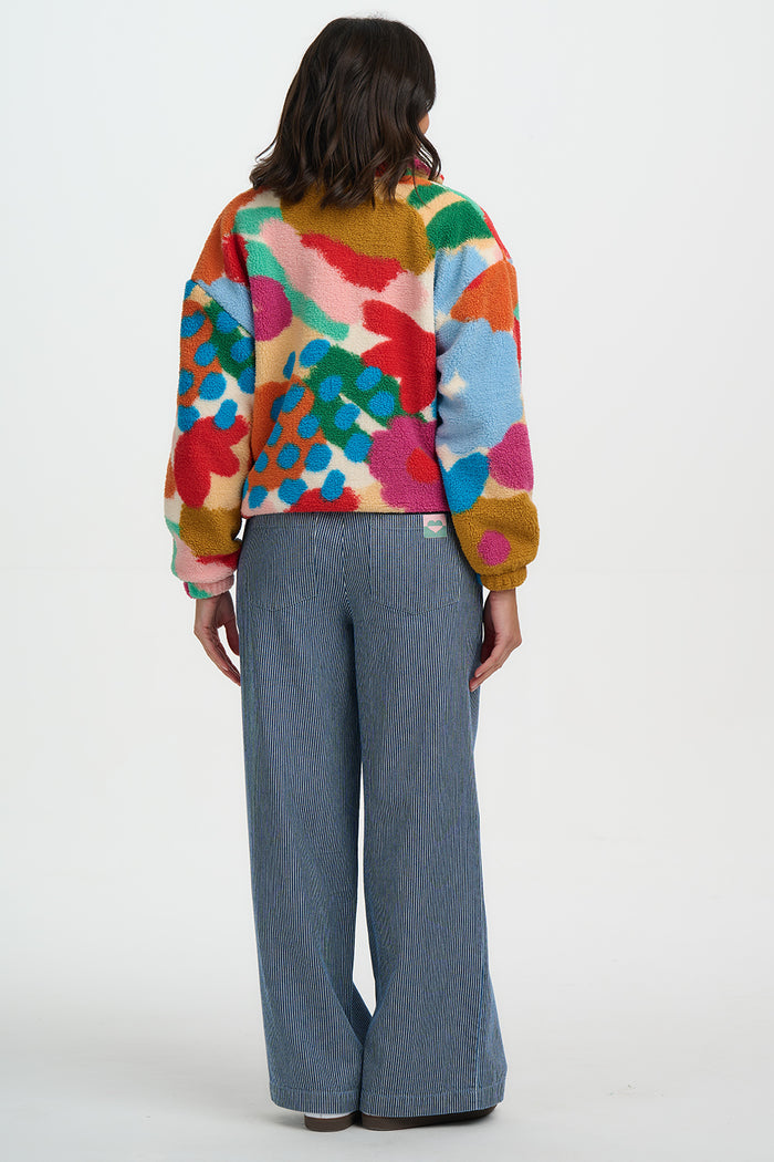 Hartley Zip Up Fleece (Off White/Multi)
