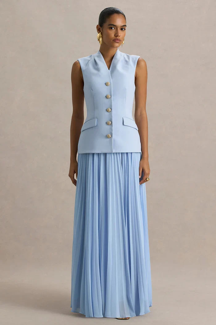 Heavenly Maxi Dress (Powder Blue)