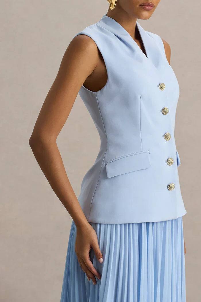 Heavenly Maxi Dress (Powder Blue)