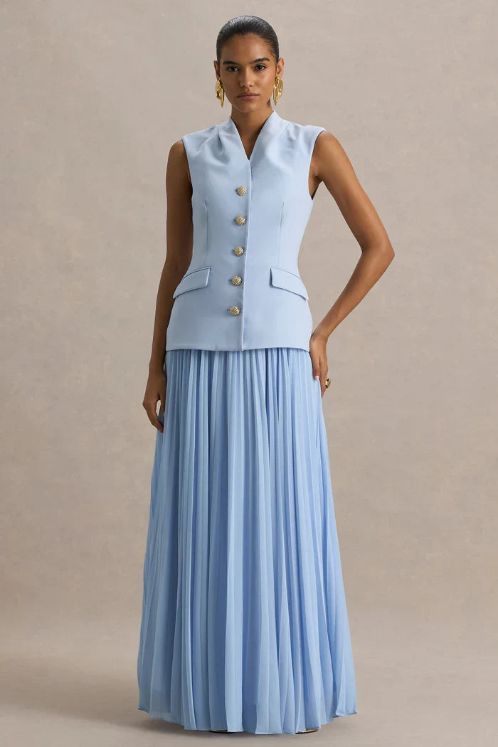 Heavenly Maxi Dress (Powder Blue)